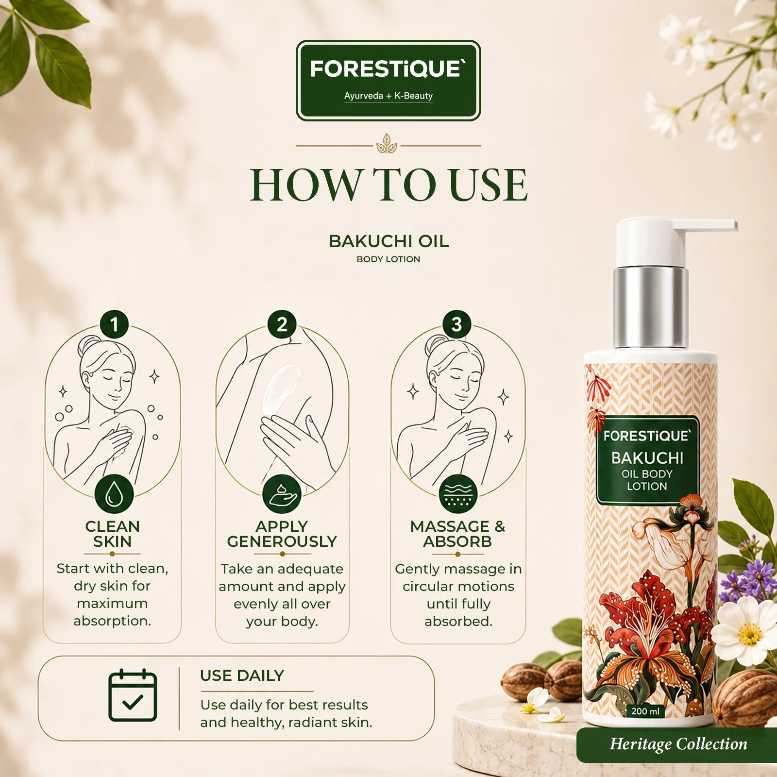 FORESTIQUE Bakuchi Oil Body Lotion