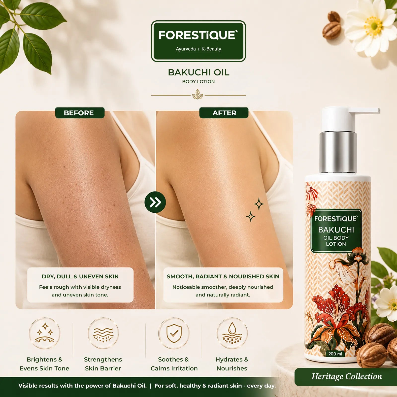FORESTIQUE Bakuchi Oil Body Lotion