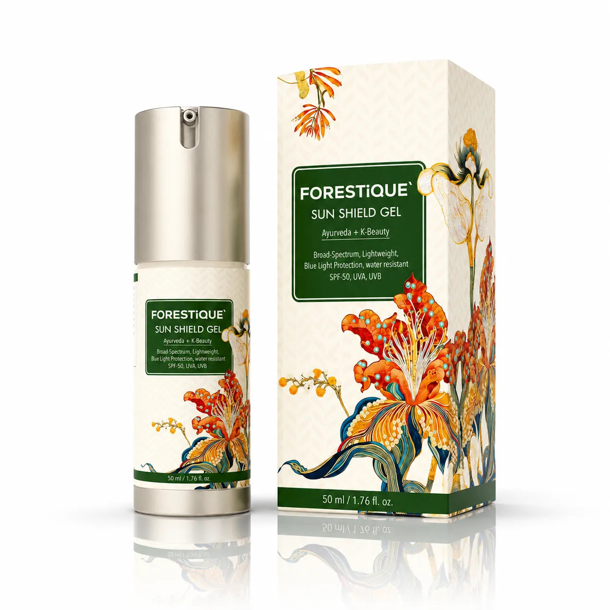 Forestique All-Day Glow & Care Kit (Under Arm Brightening Roll On + Face Moisturizer + Sunscreen + Bakuchiol Body Lotion + Silicon Free Matte Moisturizer)