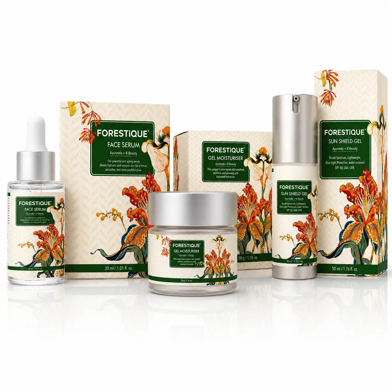 Forestique Daily Glow Trio (Face Moisturizer + Sunscreen + Face Serum)