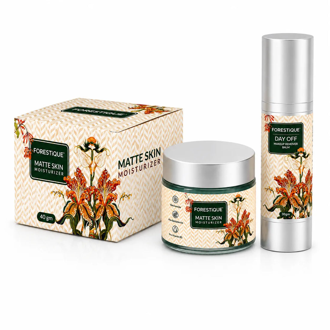 Forestique Matte Cleanse Duo (Balm To Water Make Up Remover + Silicon Free Matte Moisturizer)