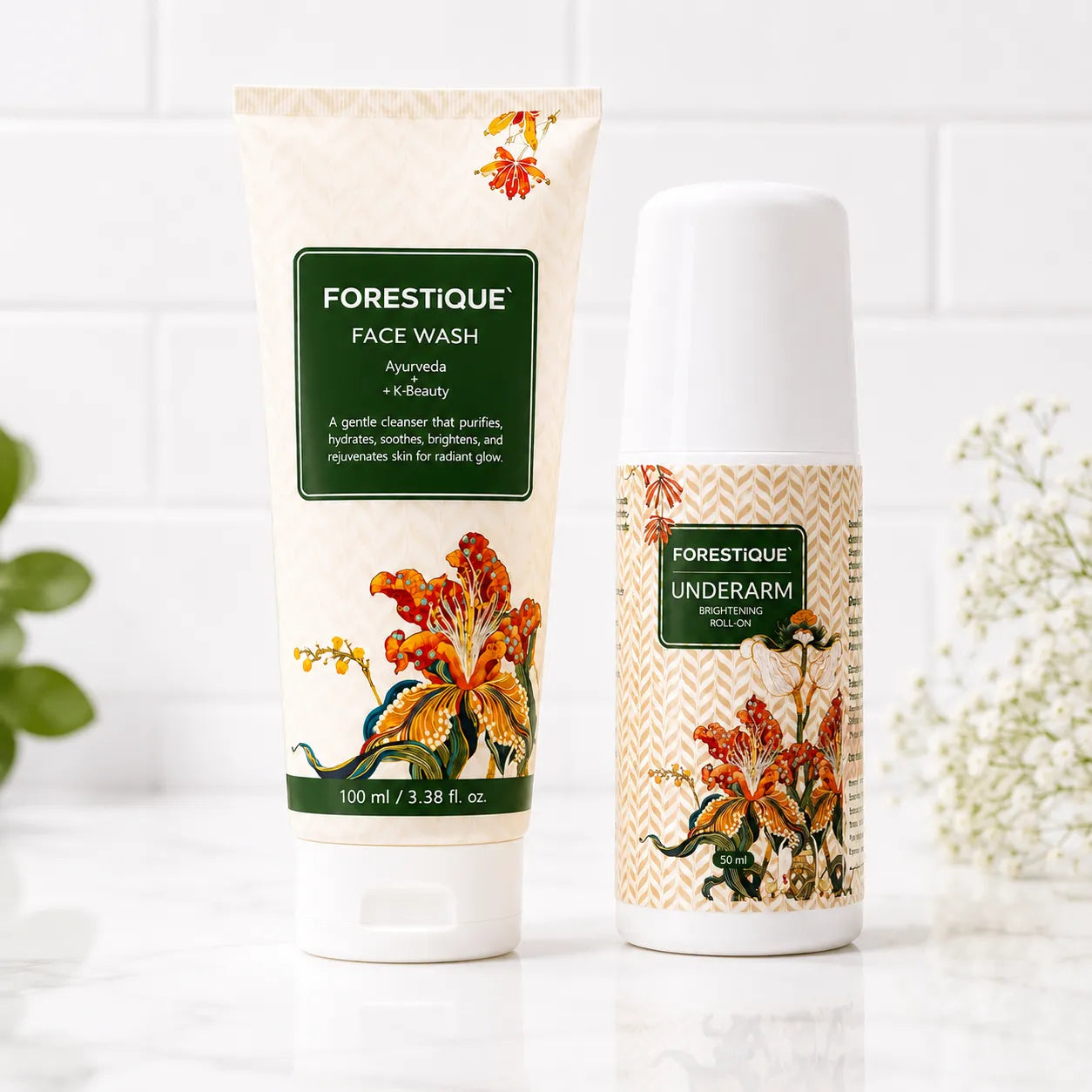 Forestique Fresh & Bright Duo (Under Arm Brightening Roll On + Face Wash)