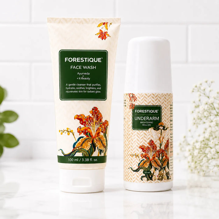Forestique Fresh & Bright Duo (Under Arm Brightening Roll On + Face Wash)